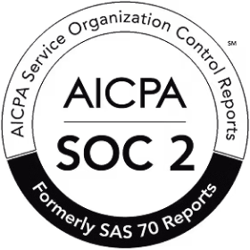 Badge de certification SOC 2 (AICPA Service Organization Control)
