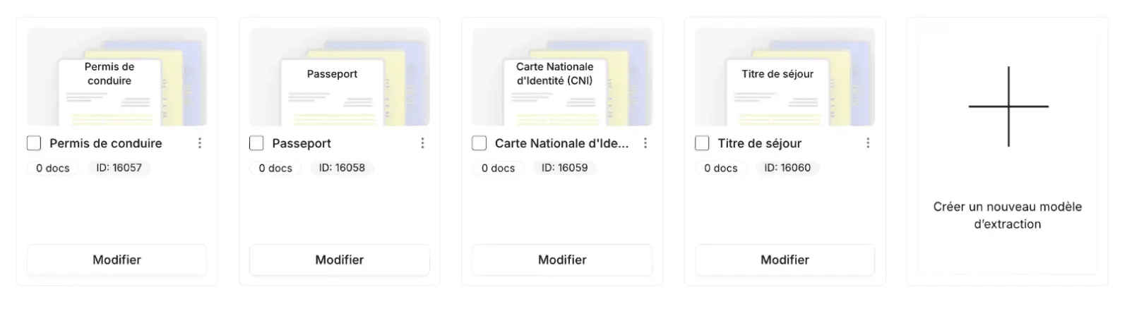 Ajout de modèles d'extraction app Koncile